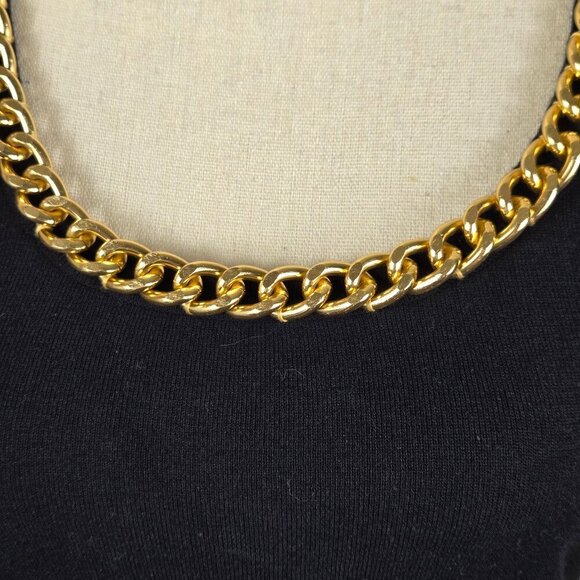 Cache Size Small Black Knit Sleeveless Top Gold Chain Detail Scoop Neck NWT - Picture 2 of 10